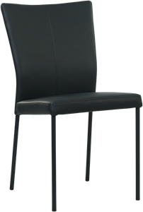 Set van 6 Set van 4 zwart leren eetkamerstoelen Lieke