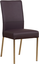 Leren eetkamerstoel Real - Toledo Leer Merlin - Kleur poot, RVS