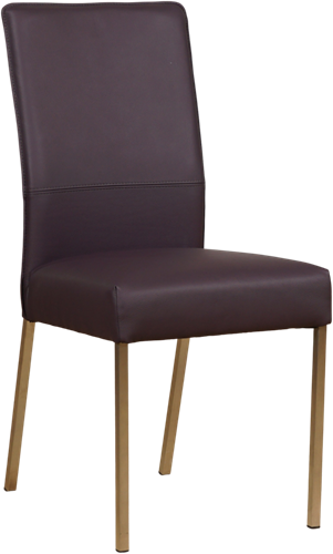 Leren eetkamerstoel Real - Toledo Leer Merlin - Kleur poot, RVS