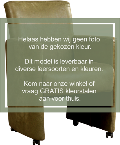 Leren eetkamerfauteuil Elegant - Hermes Leer Dune - Met handgreep Zwart