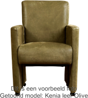 Leren eetkamerfauteuil Elegant - Vintage Stone - Met handgreep - Zwart-2