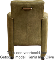 Leren eetkamerfauteuil Elegant - Kenia Leer Walnut - Met handgreep Zwart-3