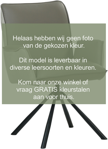 Leren eetkamerstoel Elite Duo - draaibaar - automatisch terug naar beginstand - Kenia Antracite en Toledo Antracite