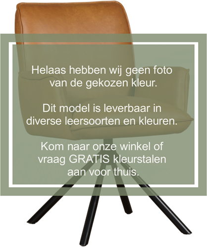 Leren eetkamerstoel Elite - draaibaar - automatisch terug naar beginstand - Toledo Leer Kalahari