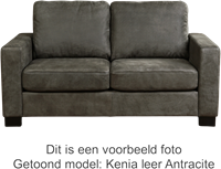 Leren bank Energy, 2-zitsbank - Granada leer Moss - Hout, Bruin - (164x90cm)-2