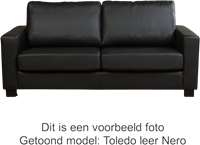 Leren bank Energy, 3-zitsbank - Kenia Leer Brown - Hout, Zwart - (214x90cm)-2