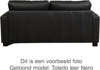 Leren bank Energy, 3-zitsbank - Kenia Leer Olive - Hout, Zwart - (214x90cm)-3