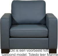 Leren fauteuil Energy - Massif Lava (grijs) - Poot hout, Zwart-2