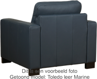 Leren fauteuil Energy - Massif Lava (grijs) - Poot hout, Zwart-3