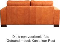 Leren bank Enjoy, 2.5-zitsbank - Toledo Leer Mastic - Hout, Bruin - (204x90cm)-3
