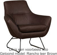 Leren designfauteuil Fame - set van 2 fauteuils - Toledo leer Lever (bruin)-1
