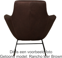 Leren designfauteuil Fame - set van 2 fauteuils - Toledo leer Lever (bruin)-3