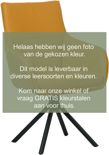Leren eetkamerstoel Fancy Duo - Draaibaar - Automatisch terug naar beginstand - Kenia Olive en Toledo Olive