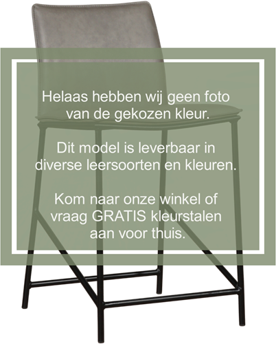 Leren barkruk Favor laag - Hermes Leer Red - Kleur poot, zwart