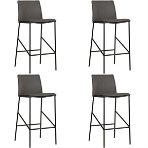 SHOPX HUISCOLLECTIE Set van 4 Leren barkrukken Favor hoog - Echt leer, Industrieel, Comfortabel en kies uit meer dan 150+ kleuren - Ontdek de Vele Leersoorten en Kleuren bij ShopX