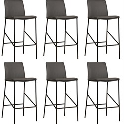 Leren barkruk Favor hoog - set van 6 krukken