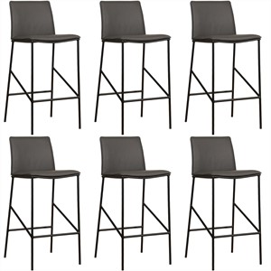 SHOPX HUISCOLLECTIE Set van 6 Leren barkrukken Favor hoog - Echt leer, Industrieel, Comfortabel en kies uit meer dan 150+ kleuren - Ontdek de Vele Leersoorten en Kleuren bij ShopX