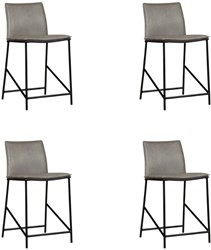 Leren barkruk Favor laag - set van 4 krukken