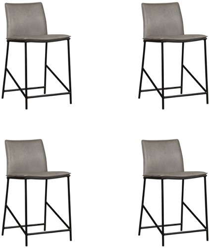 Leren barkruk Favor laag - set van 4 krukken