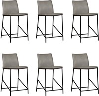 Leren barkruk Favor laag - set van 6 krukken
