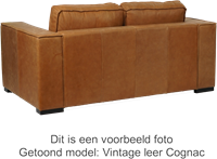 Leren bank Fine, 2-zitsbank - Toledo Leer Dessert - Hout, Bruin - (174x100cm)-6