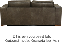Leren bank Fine, 3.5-zitsbank - Vintage Leer Cognac - Hout, Zwart - (244x100cm)-5