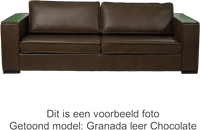 Leren bank Fine, 3.5-zitsbank - Vintage Leer Cognac - Hout, Zwart - (244x100cm)-3