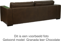 Leren bank Fine, 3.5-zitsbank - Vintage Leer Cognac - Hout, Zwart - (244x100cm)-6