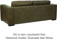 Leren bank Flow, 2.5-zitsbank - Toledo Leer Nero - Hout, Zwart - (204x100cm)-3