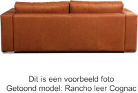 Leren bank Flow, 3-zitsbank - Toledo Leer Camel - Hout, Zwart - (224x100cm)-3