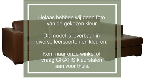 Leren bank Flow Special, 3-zitsbank + Longchair (314x100cm) - 3-zits arm rechts + Longchair arm links - Hermes Choco (bruin) - Poot hout, Bruin