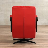 Leren industriële draaifauteuil Galaxy - Toledo Leer Ducati - Frame zwart - Stervoet zwart-3