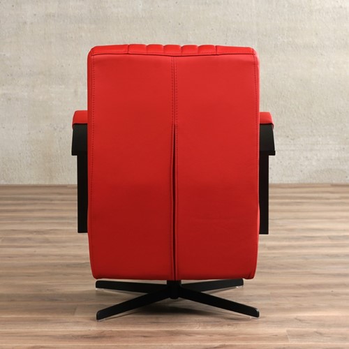 Leren industriële draaifauteuil Galaxy - Toledo Leer Ducati - Frame zwart - Stervoet zwart-3