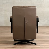 Leren industriële draaifauteuil Galaxy - Toledo Leer Lever - Frame zwart - Stervoet zwart-3