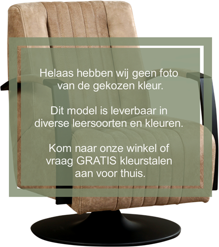 Leren industriële draaifauteuil Galaxy - Elegance Green (donkergroen) - Frame zwart - Schotelvoet zwart