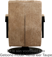 Leren industriële draaifauteuil Galaxy - Kenia Leer Brown - Frame zwart - Schotelvoet zwart-3
