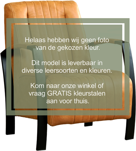 Leren industriële fauteuil Glamour - Elegance Green - Frame zwart