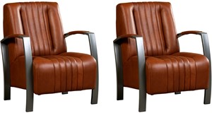 Leren fauteuil glamour, 120+ kleuren leer, in stoel