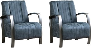 Leren fauteuil glamour, 120+ kleuren leer, in stoel