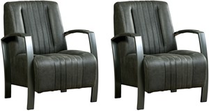 Leren fauteuil glamour, 120+ kleuren leer, in stoel