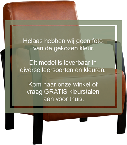 Leren industriële fauteuil Glory - Elegance Brown - Frame zwart