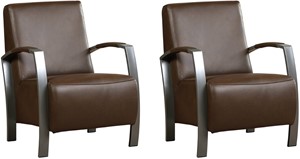 Leren fauteuil glory, 120+ kleuren leer, in stoel