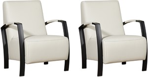 Leren fauteuil glory, crème leer, crème stoel