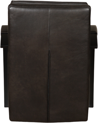 Leren industriële fauteuil Arrival - Granada leer Graphite - Frame zwart-3