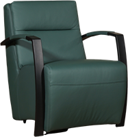 Leren industriële fauteuil Arrival - Toledo Leer Forrest - Frame zwart