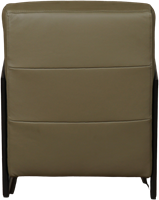 Groene leren industriële fauteuil Creative - Toledo leer Olive - Frame zwart-3