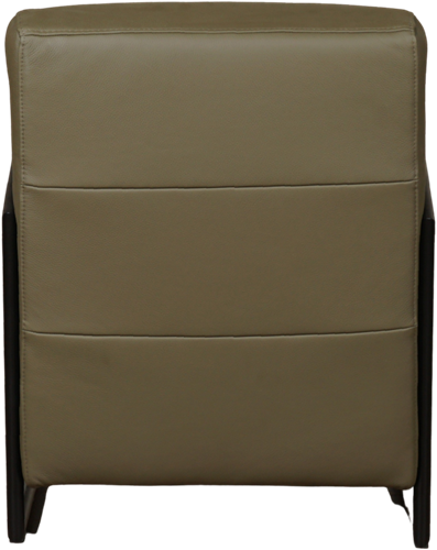 Groene leren industriële fauteuil Creative - Toledo leer Olive - Frame zwart-3