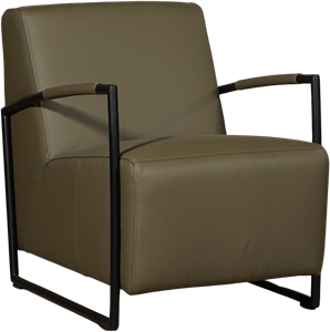 Leren stock fauteuil creative 606 groen, groen leer, groene stoel