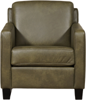 Leren fauteuil Smart - Granada leer Moss - Hout zwart-2