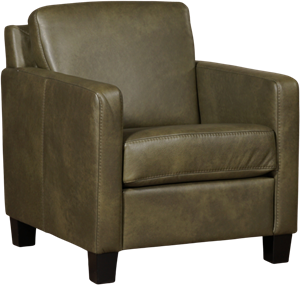 Leren stock fauteuil smart 491 groen, groen leer, groene stoel